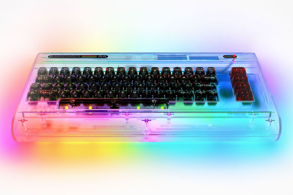 C64 Ultimate Starlight Edition with a translucent illuminated case